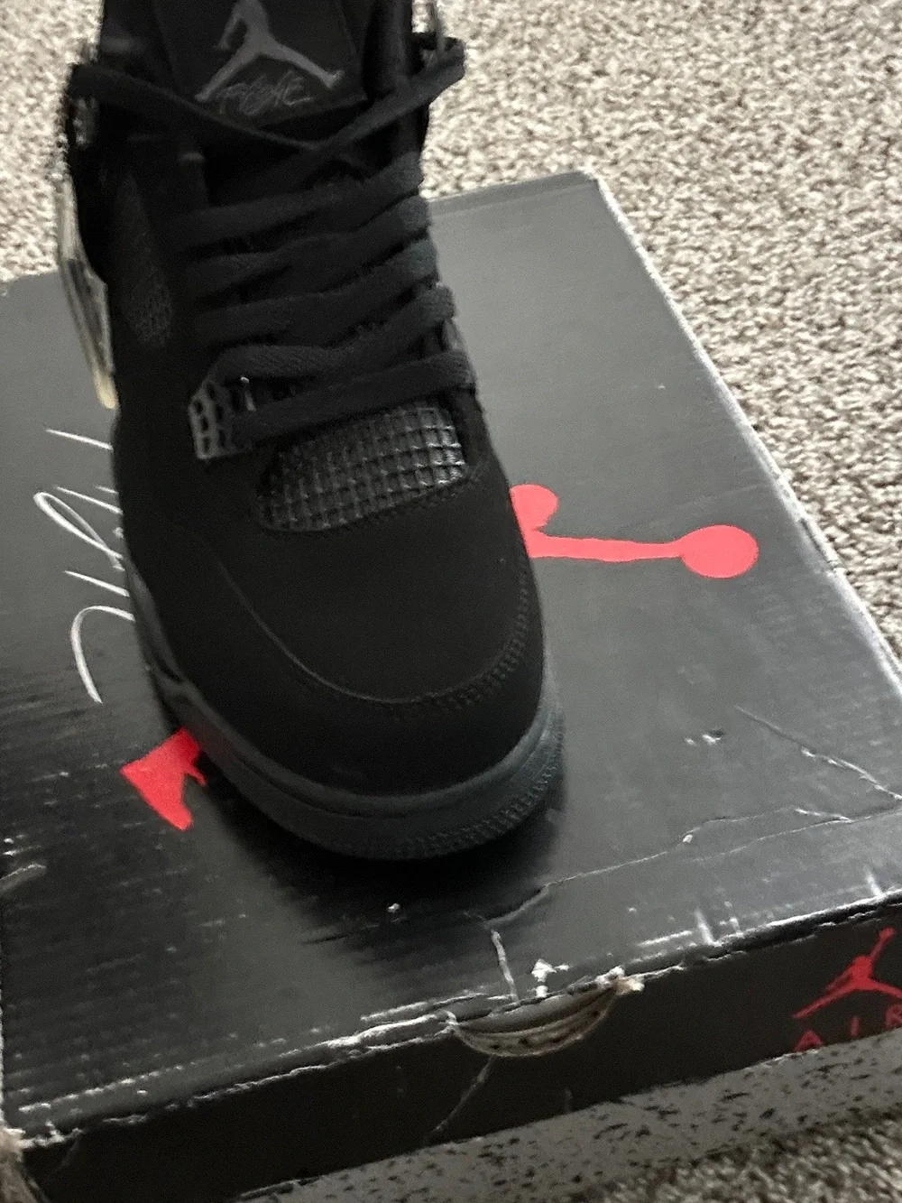 Jordan Men’s Black Suede Basketball Sneakers